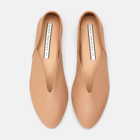 Zara Shoes - ✨ZARA✨Nude Leather Babouches